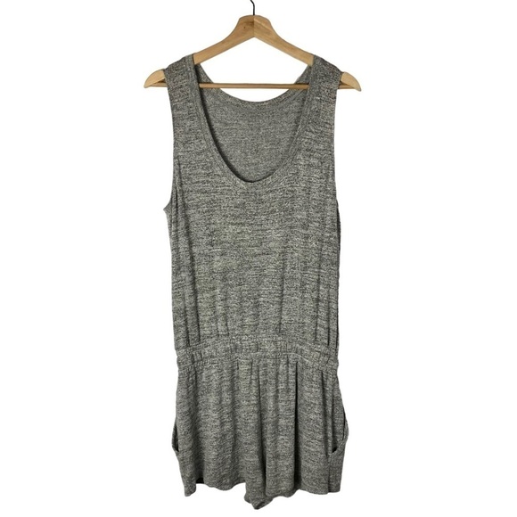 Aritzia Wilfred Free Heather Gray Izabel Jersey Knit Romper M - Picture 3 of 5